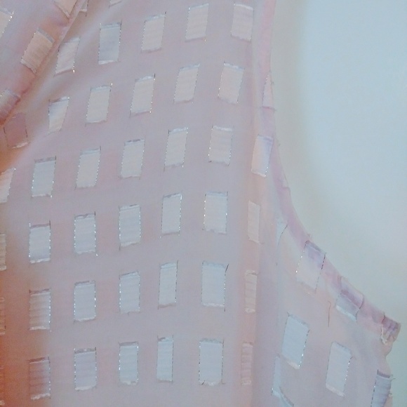New York and Company Pink Sheer Blouse - Picture 5 of 6